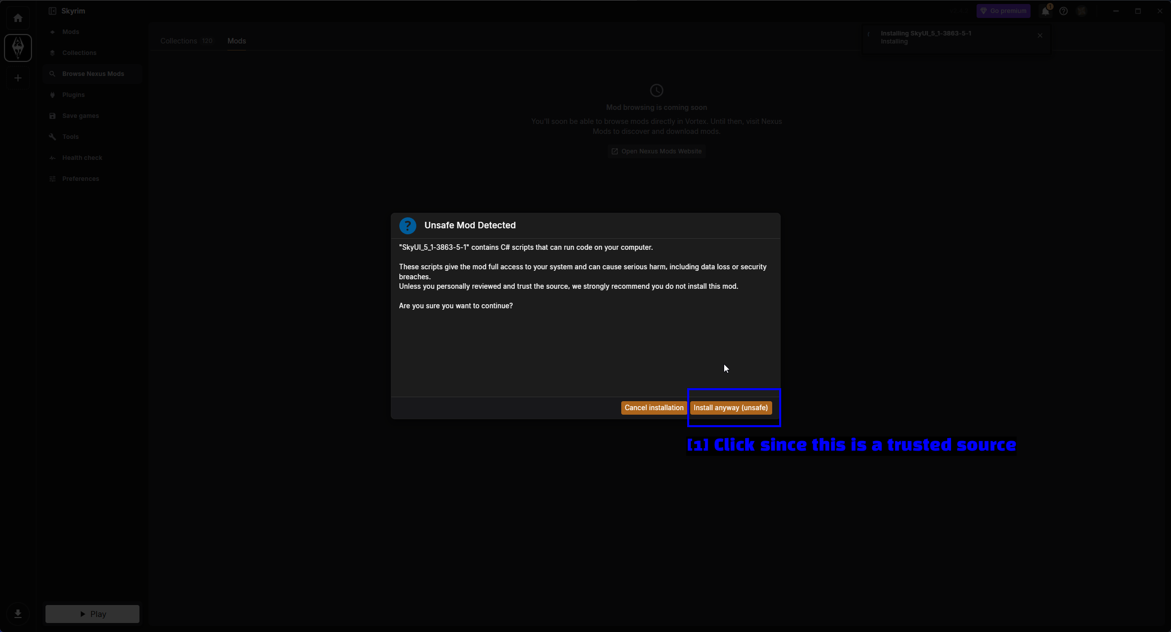 Unsafe Mod Detected