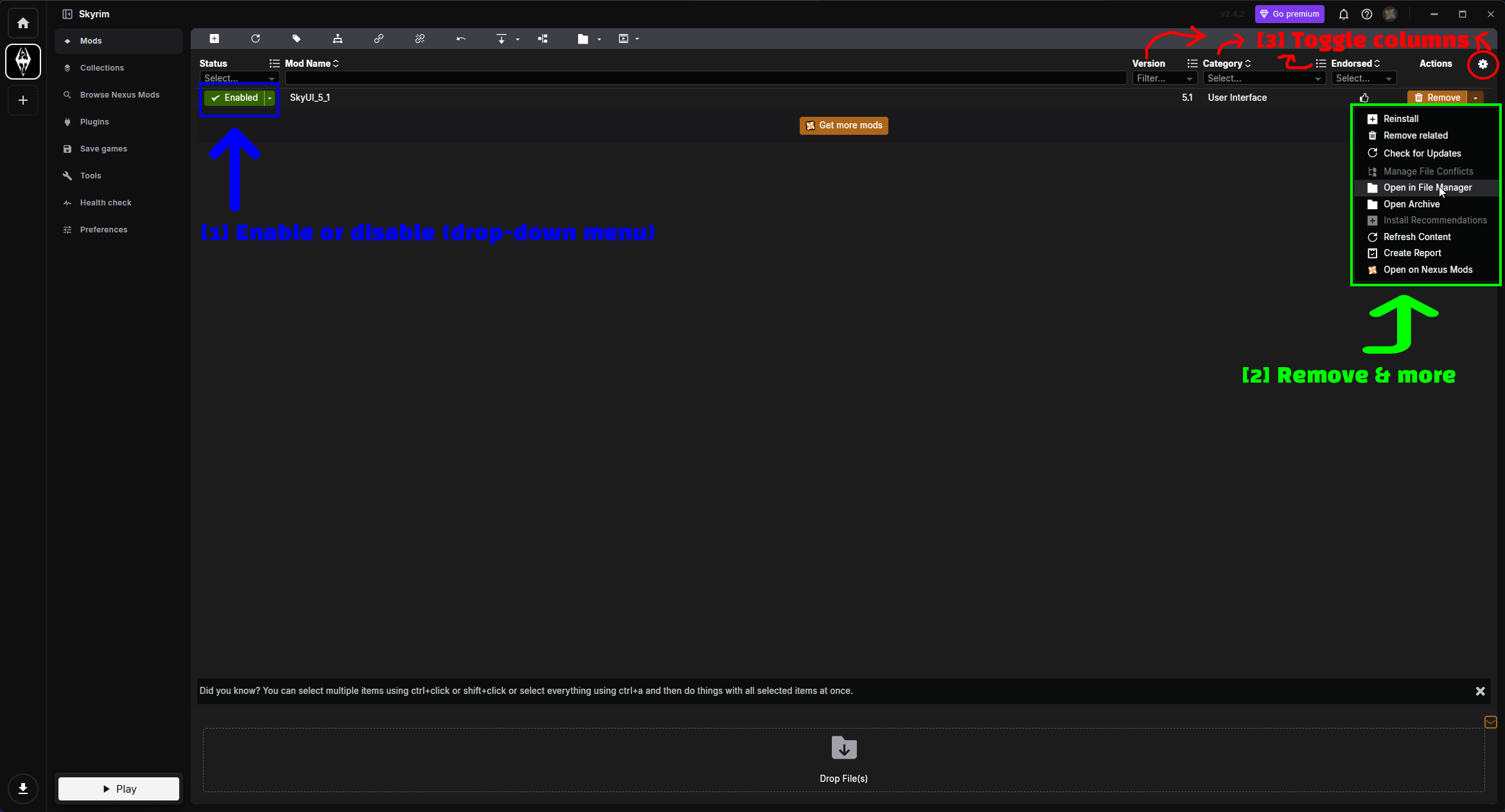 SkyUI Installed In Vortex