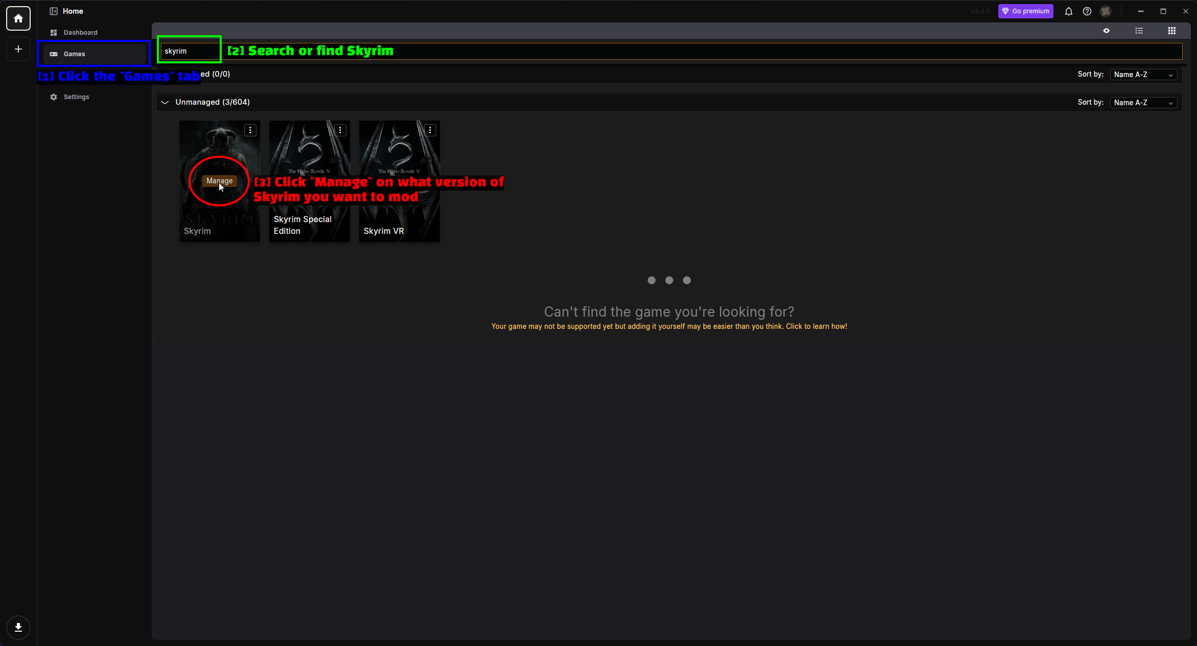 Managing Skyrim In Vortex