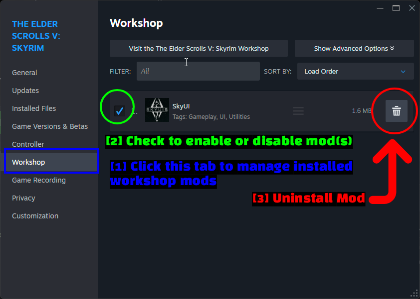 The Workshop Tab