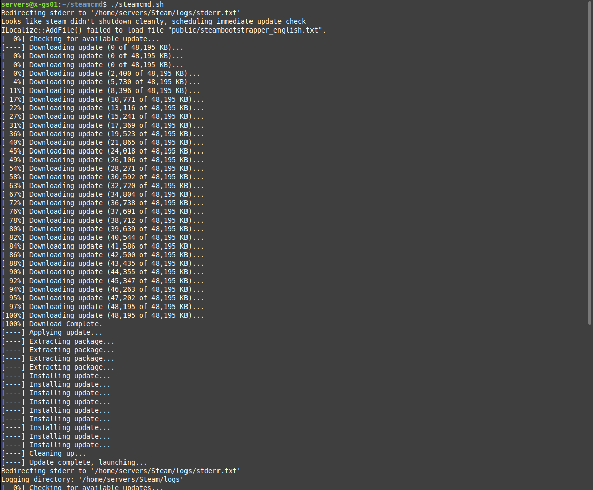 SteamCMD Start