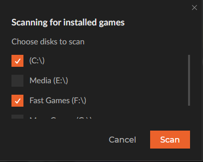 Scan for Games