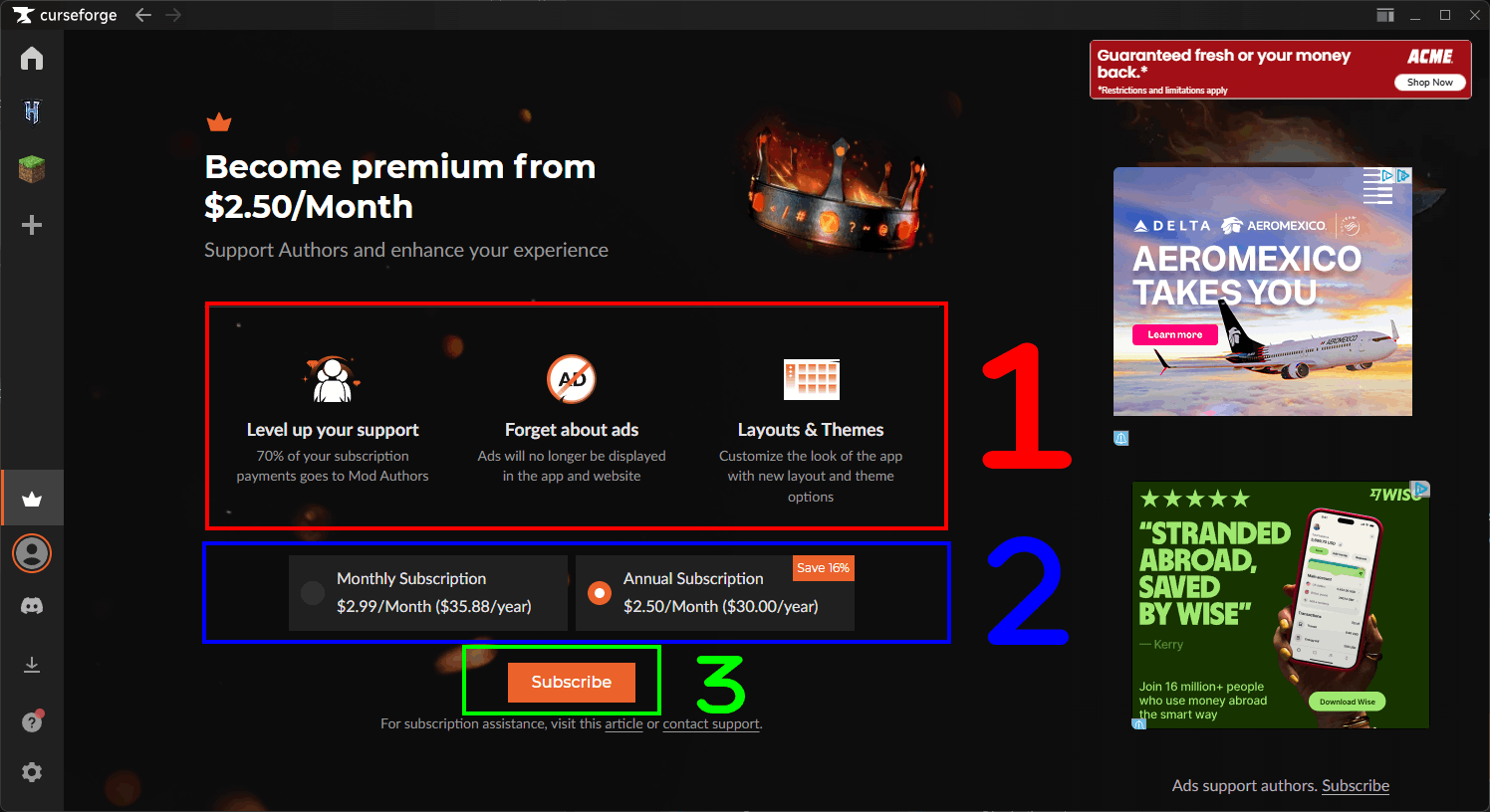 Premium Page