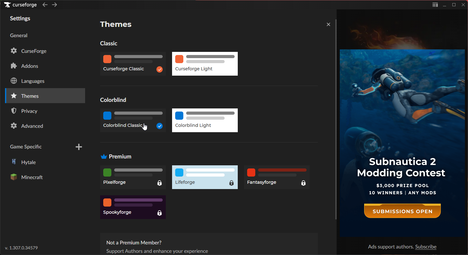 Colorblind Classic Theme