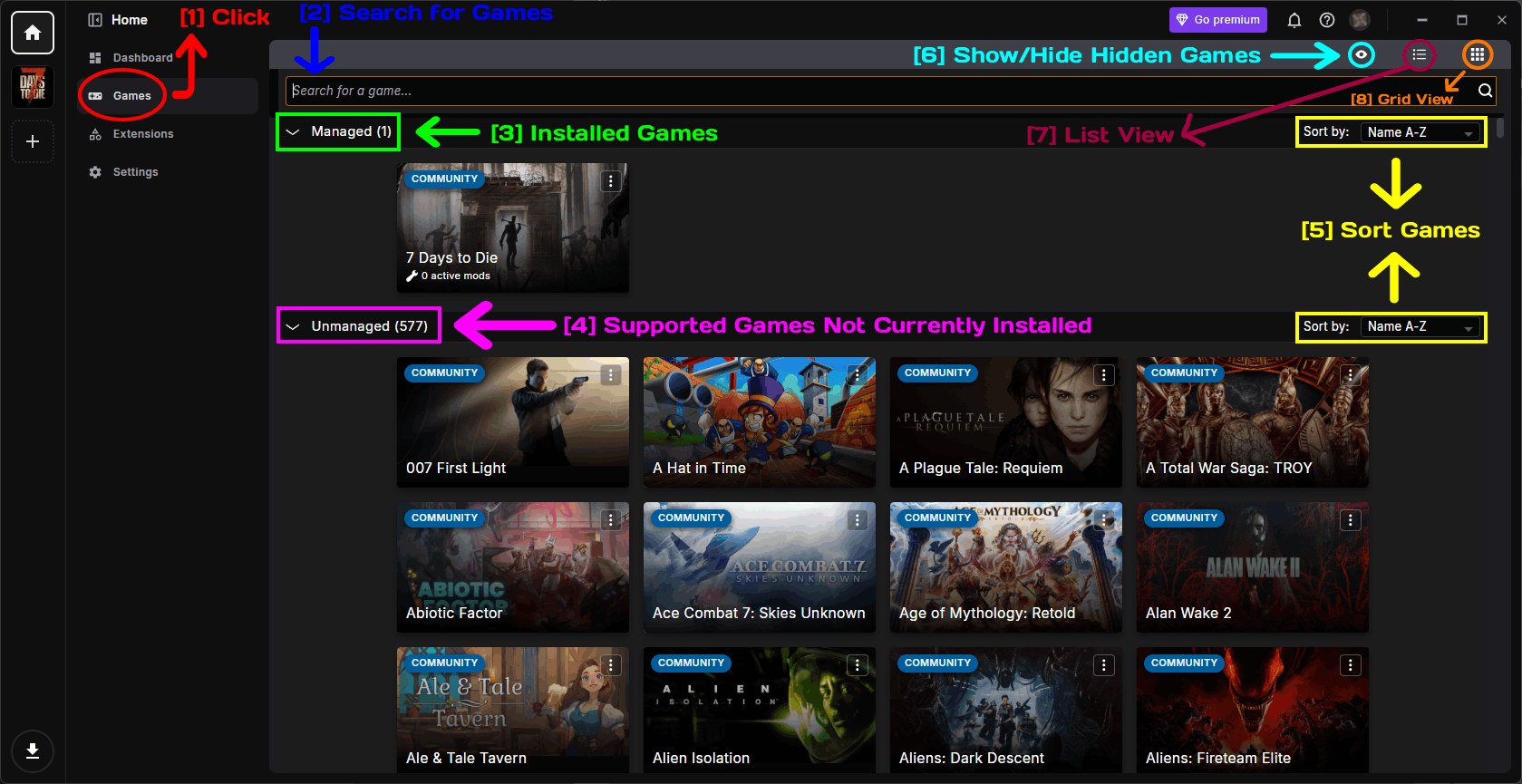The Games Page