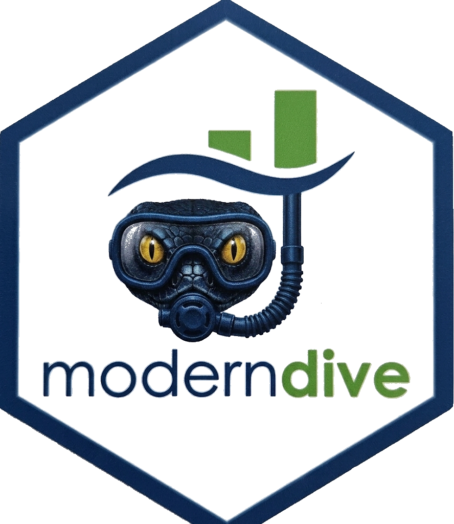 ModernDive hex logo