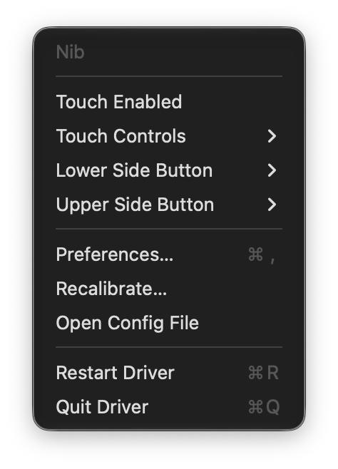 Menu-bar menu