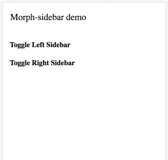 Morph Sidebar element