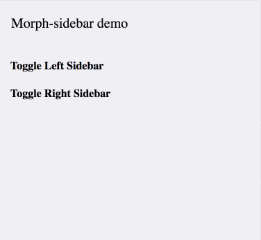 Morph Sidebar element