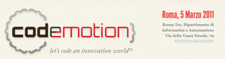 Un banner di Codemotion 2011.