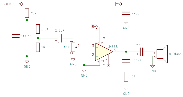 Sound output schematic