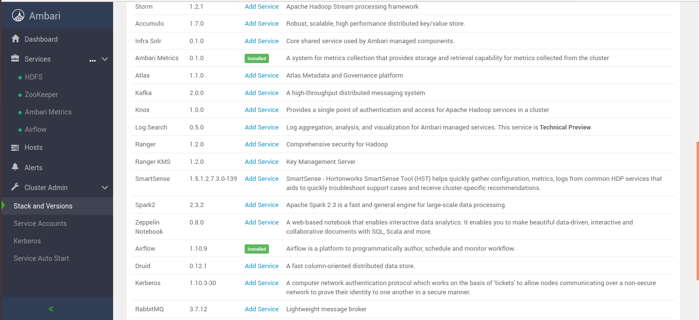 Airflow in Stack and Versions