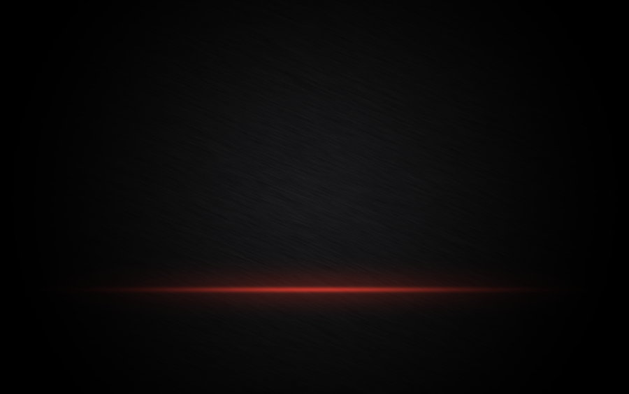 brushed near-black paint, one thin scanner line low in frame