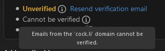 Github doesn't allow emails from cock.li