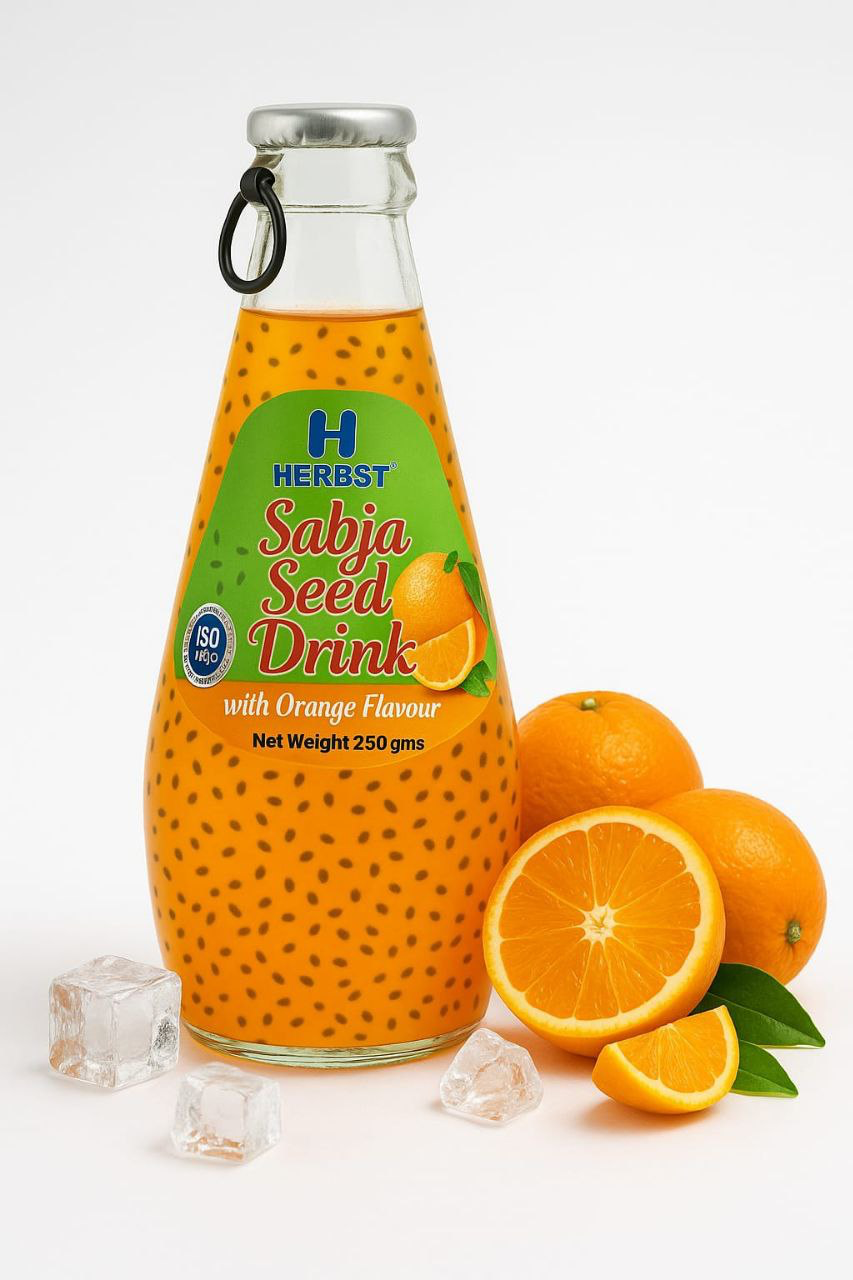 Herbst Orange Sabja Seed Drink