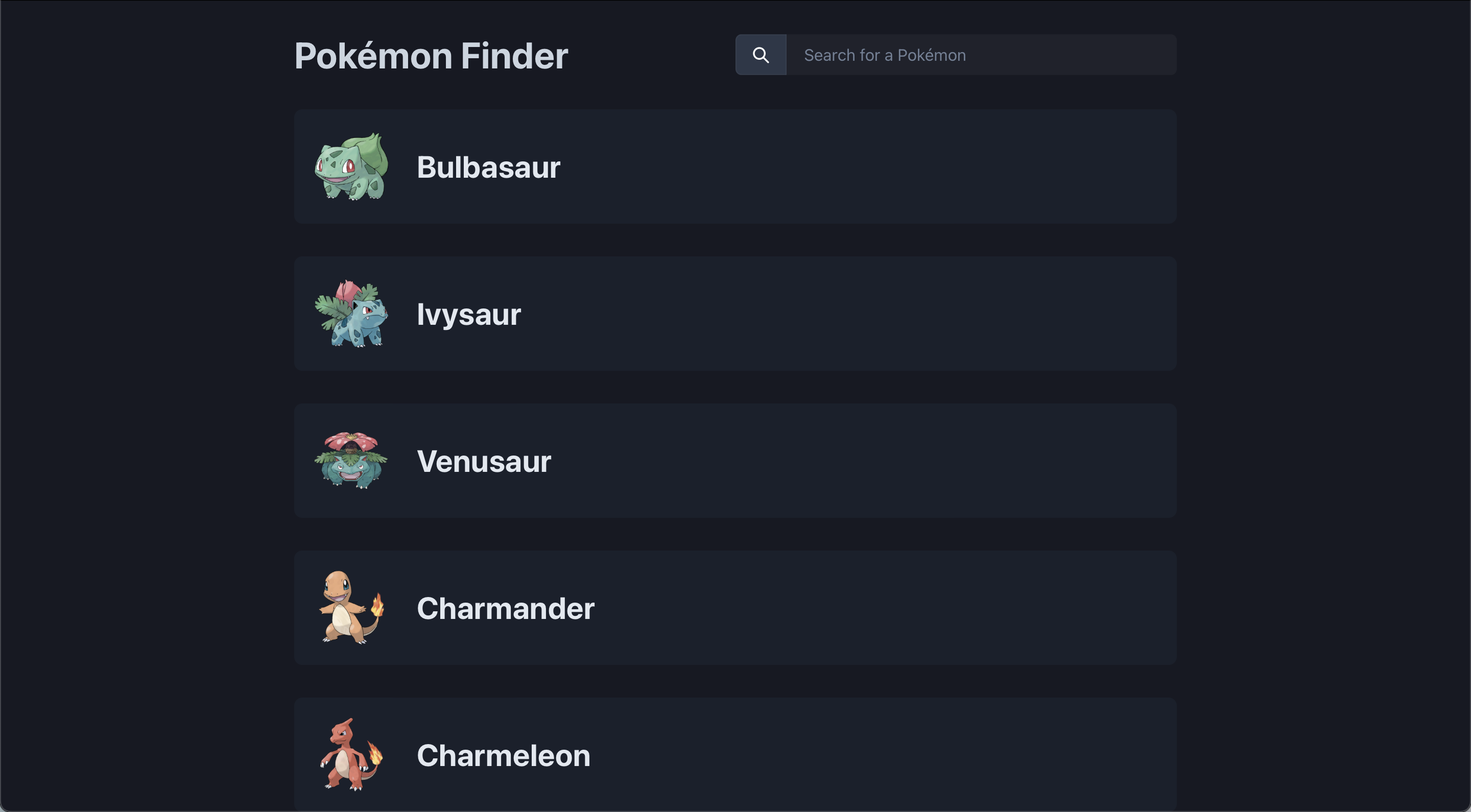 List of all Pokemon