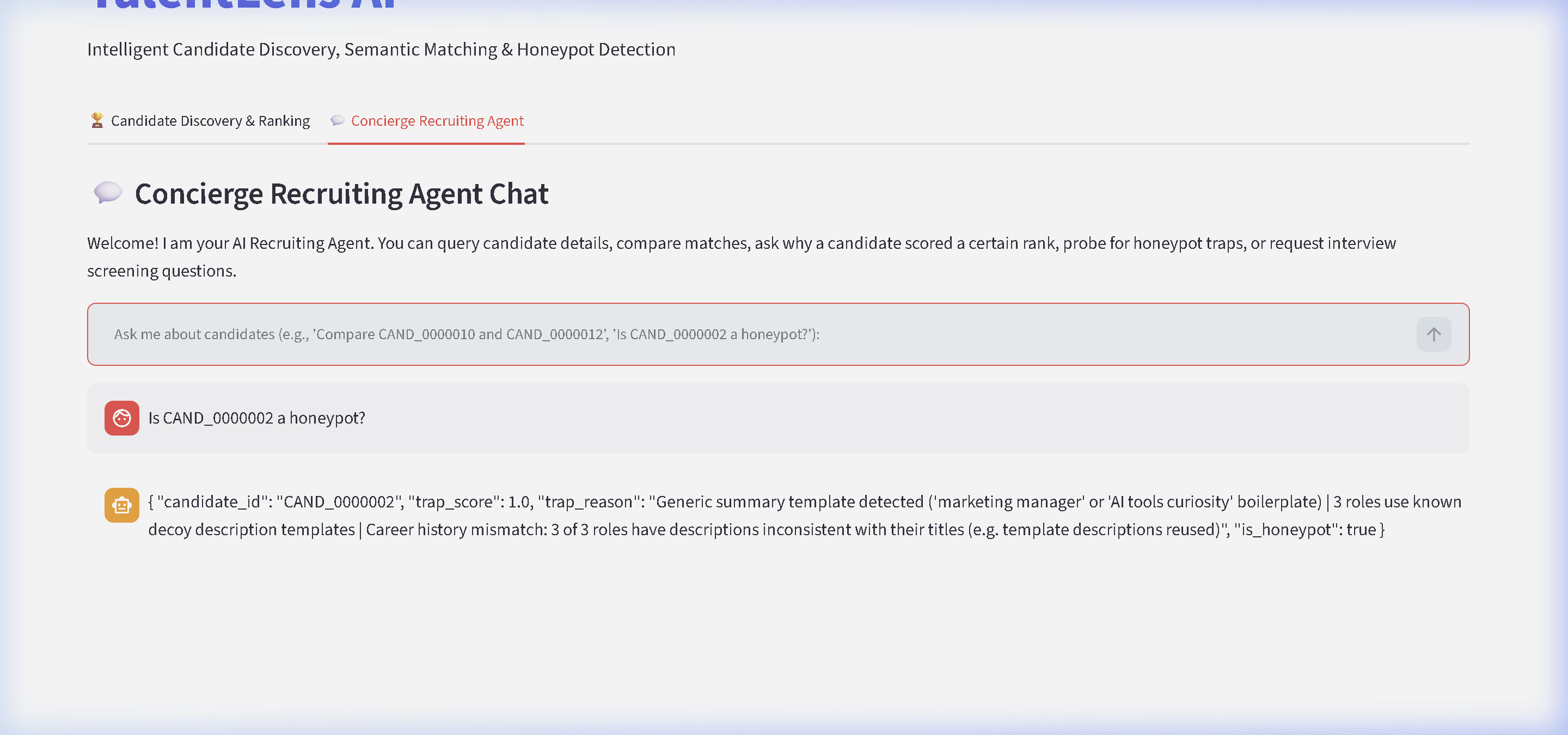 AgentHiring Chat Console
