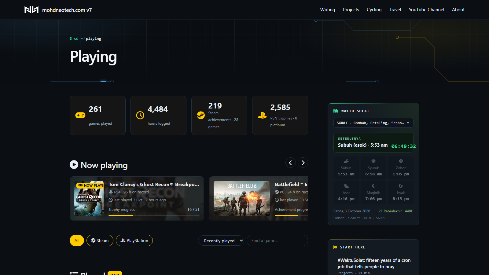 NH Games page