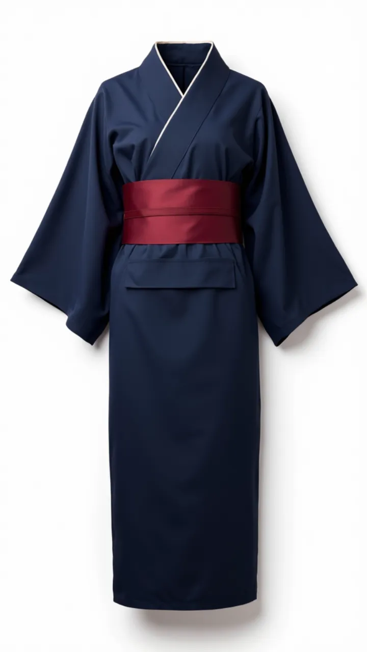 作り直した足首丈の着物参照