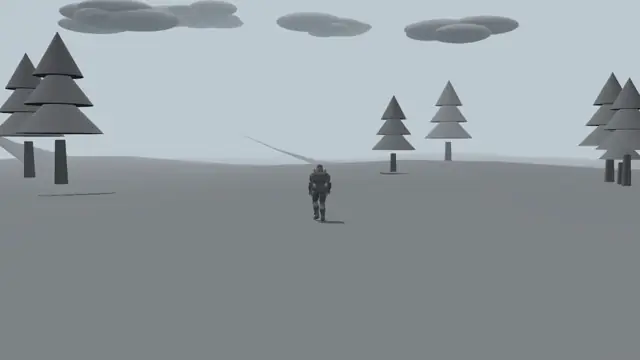 Three.js clay 3D 動画 (5s, RGB pass)