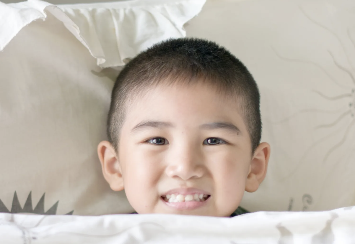 Child resting at home