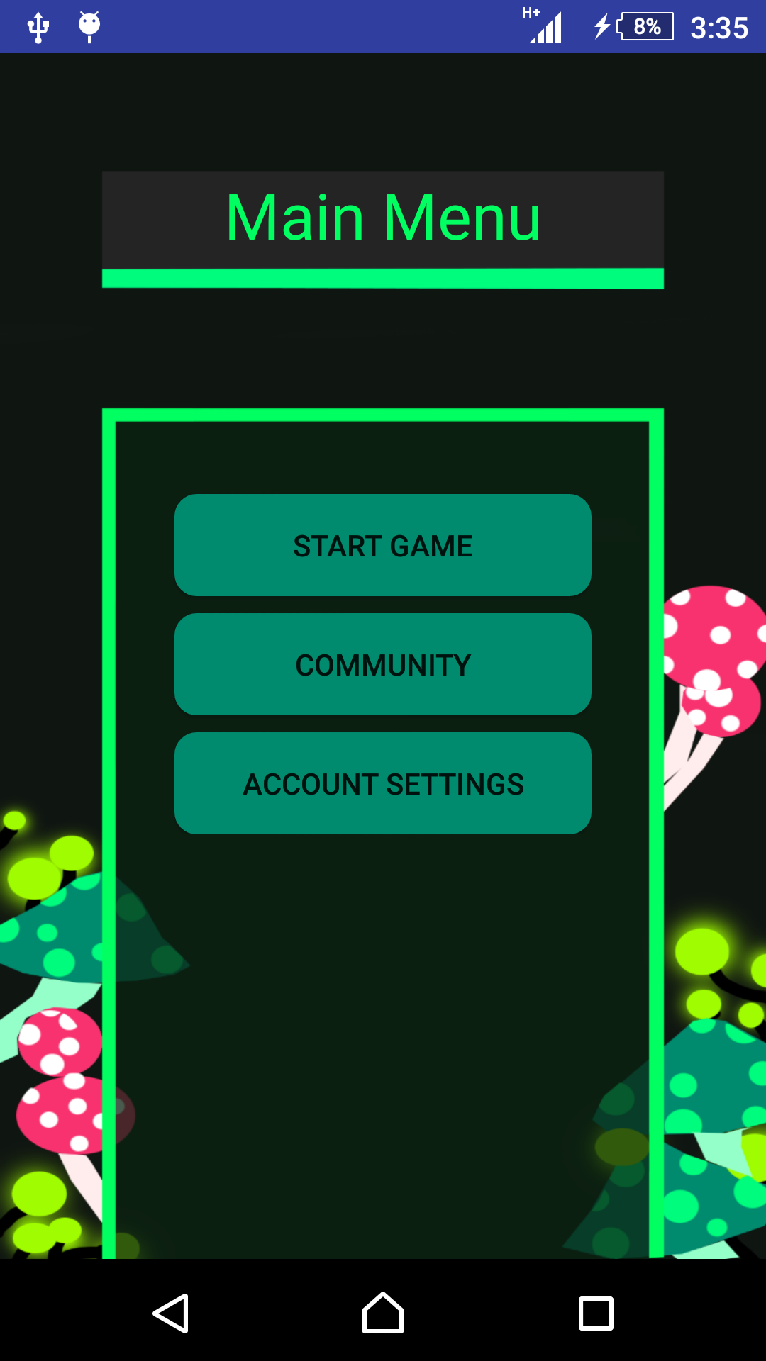 Main menu screenshot