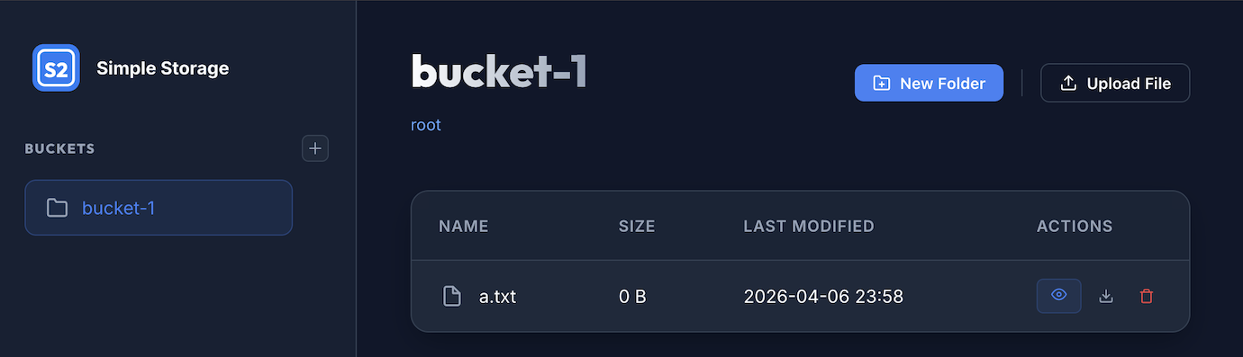 S2 Web Console