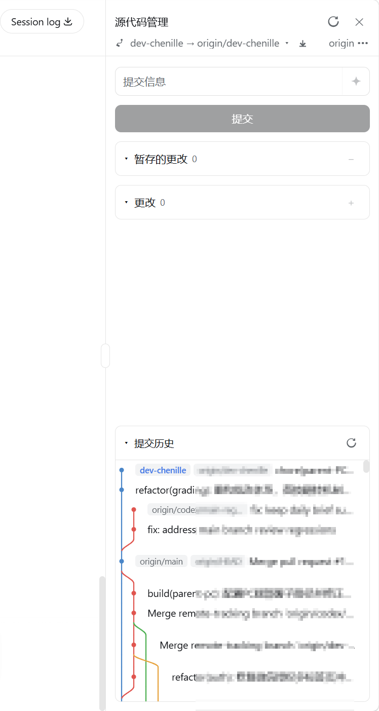 Commit history