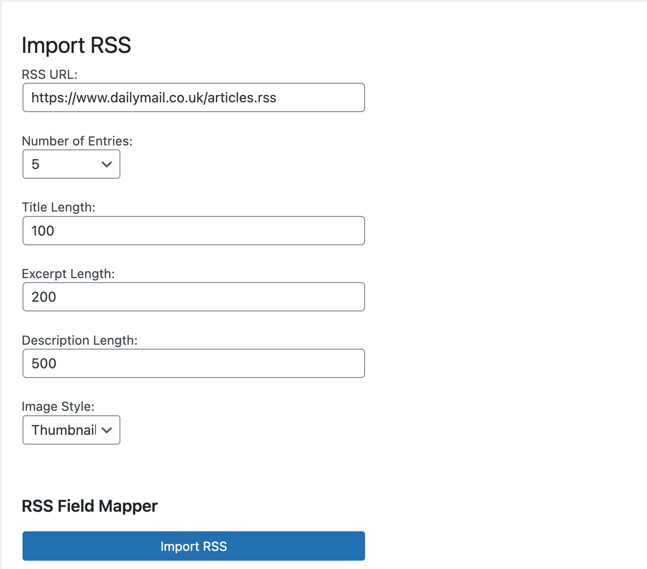 Feed Importer