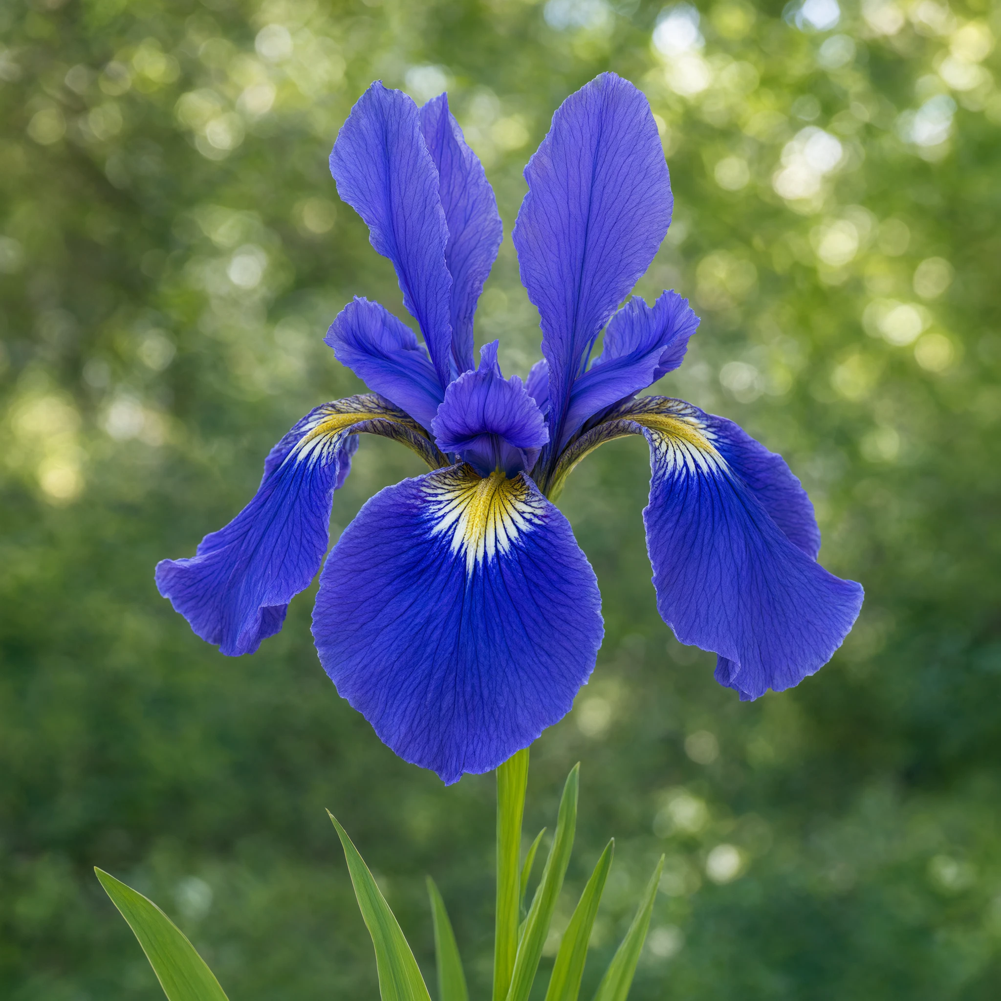 由 Iris 优化提示词并生成的蓝紫色鸢尾花