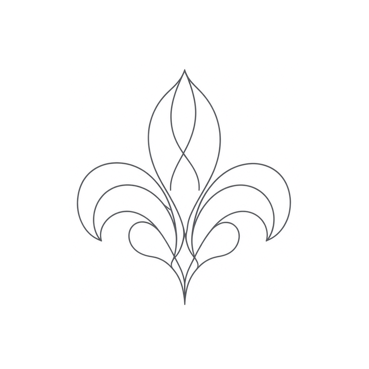 IRIS 线稿鸢尾花（临时标志）