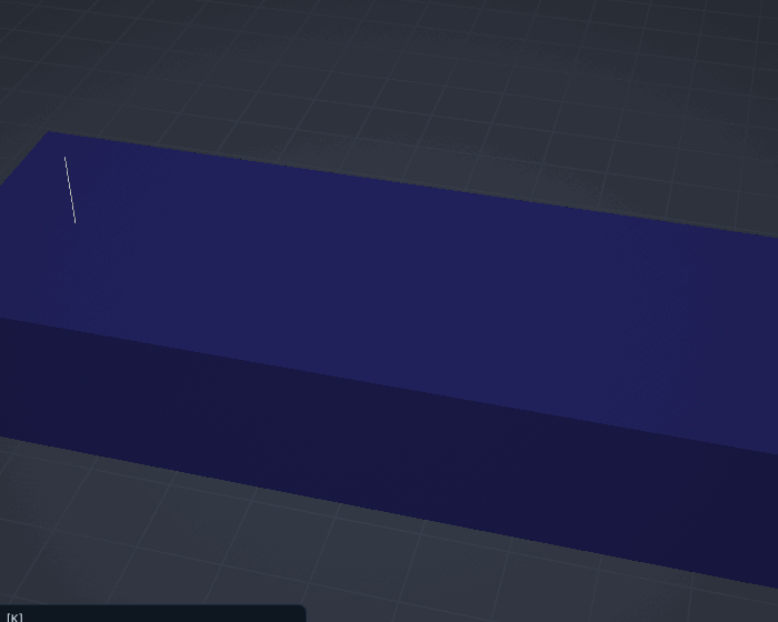 A laser crosses a steel plate; the melt pool, stirred by its surface, grows wide and shallow
