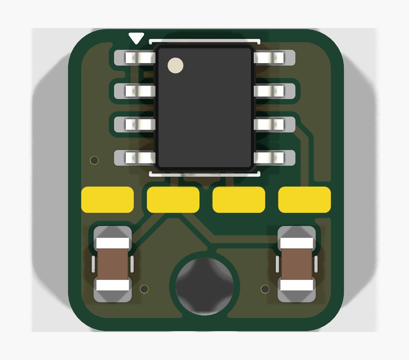 Encoder board, KiCad 3D render