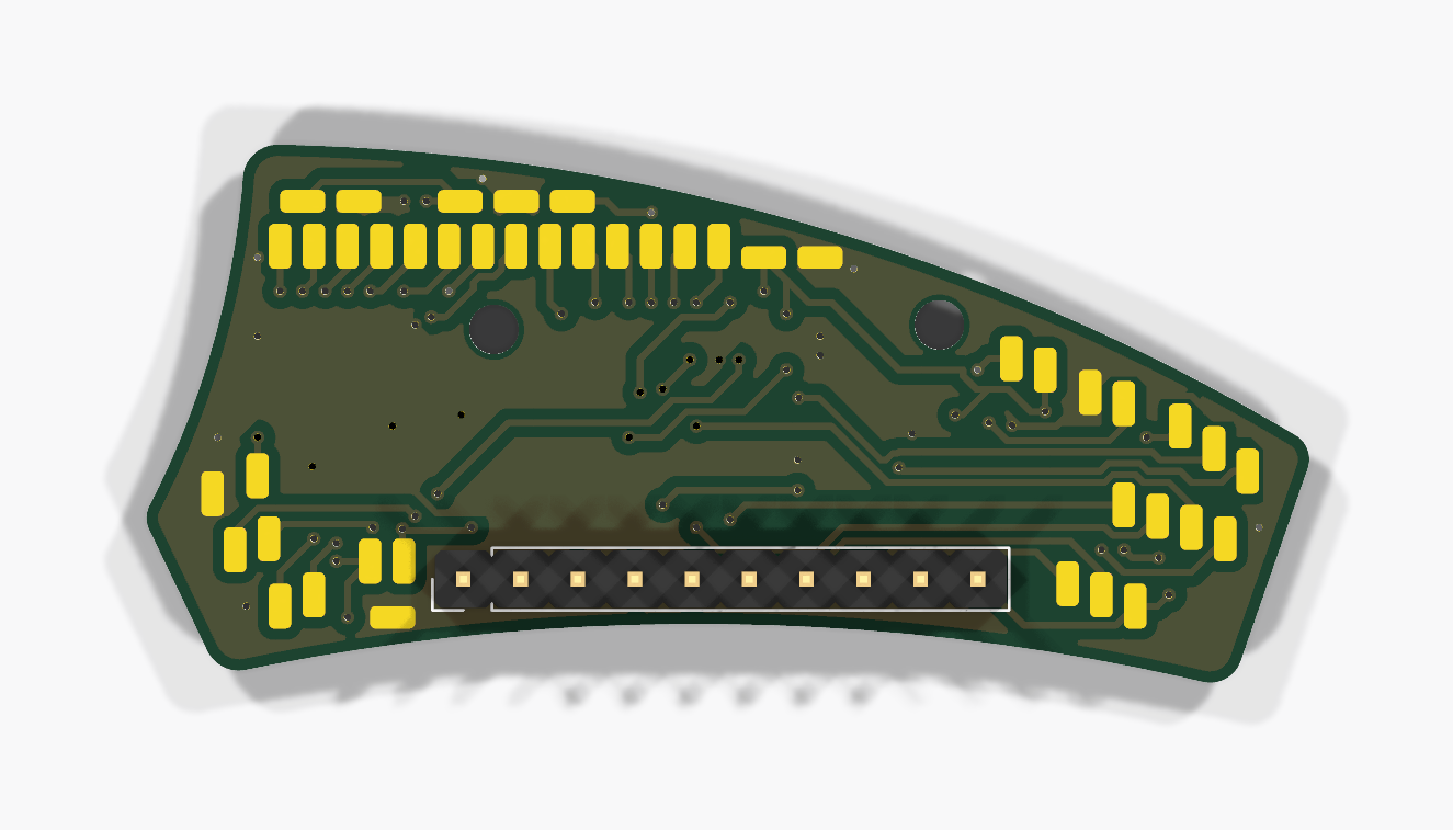 Palm carrier board, KiCad 3D render