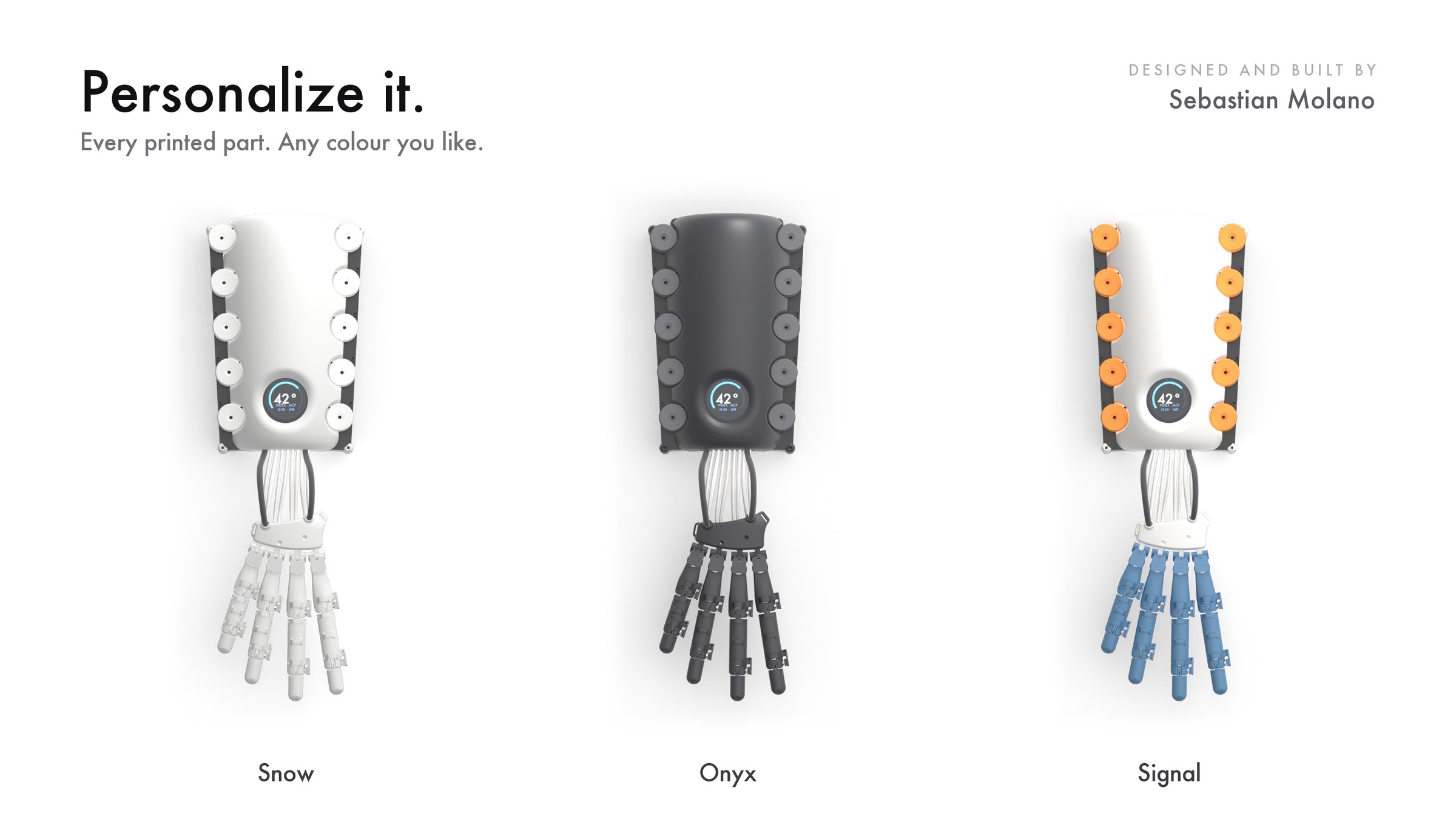 Personalize it, three colourways
