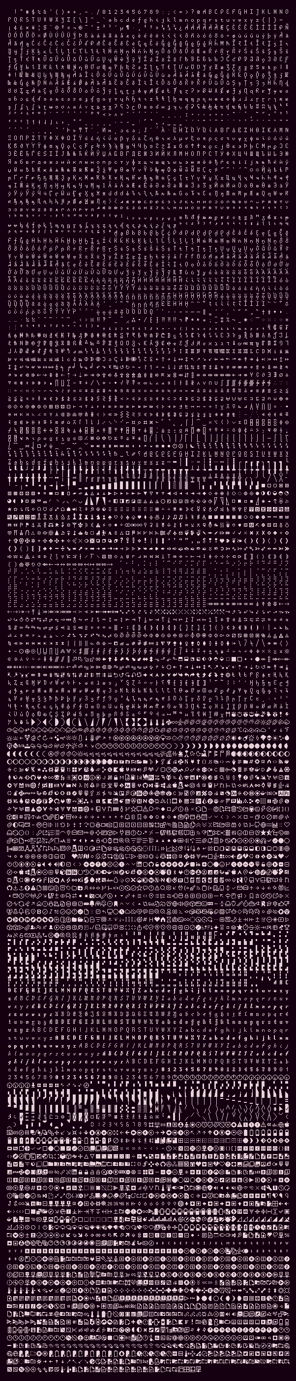 kirsch glyphs