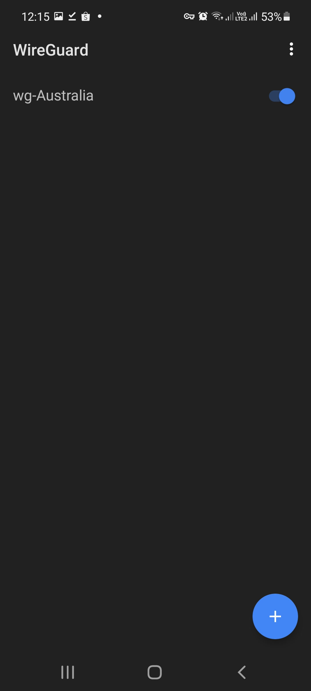 WireGuard add-tunnel menu with Import from file or archive selected