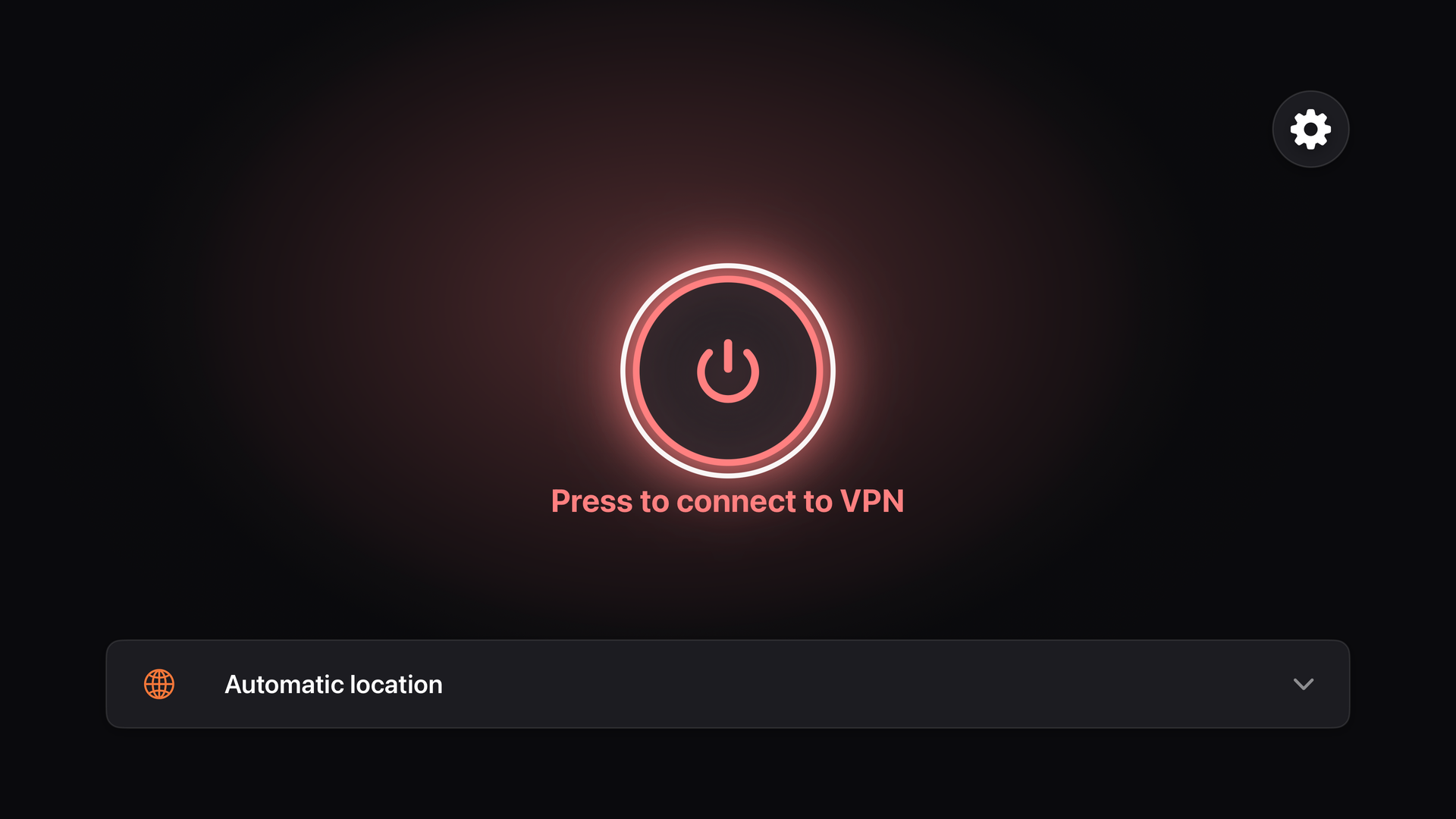 BelkaVPN home screen on Apple TV with the connect button