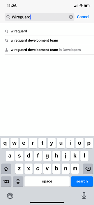 WireGuard app on the iOS App Store