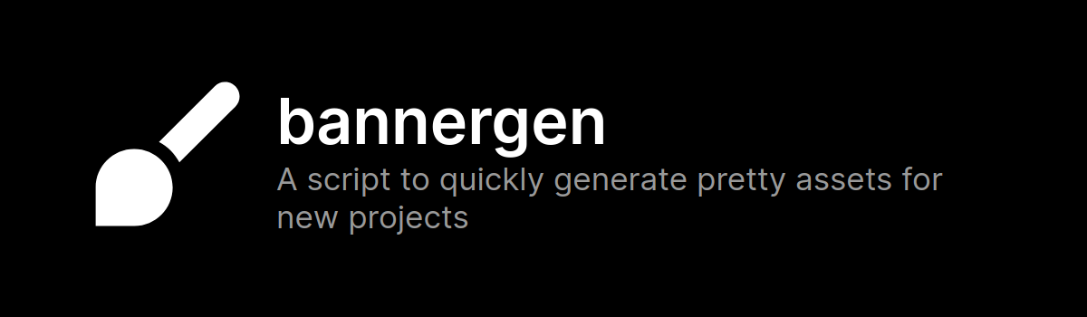 bannergen: A script to quickly generate pretty assets for new projects