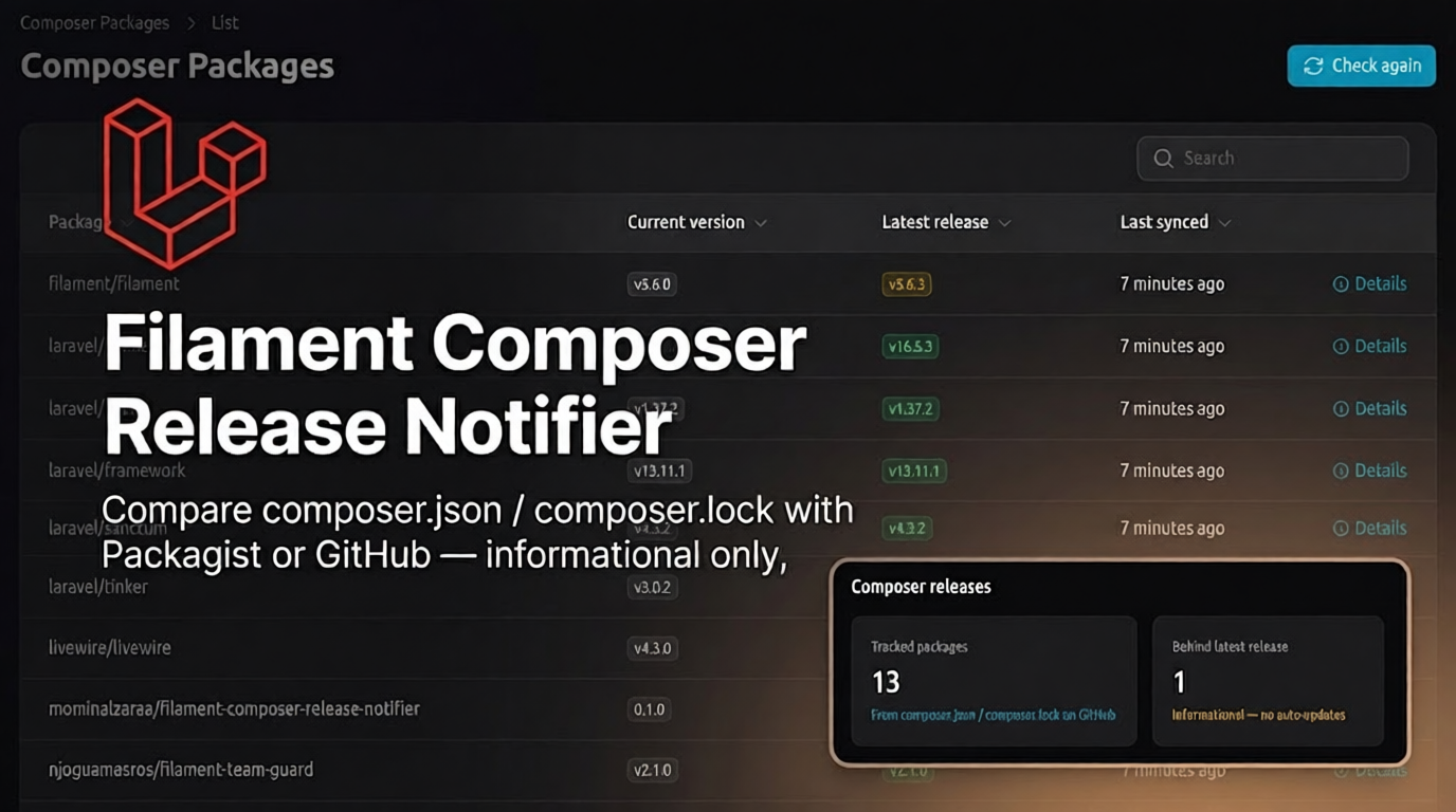Filament Composer Release Notifier