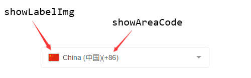 showAreaCode与showLabelImg