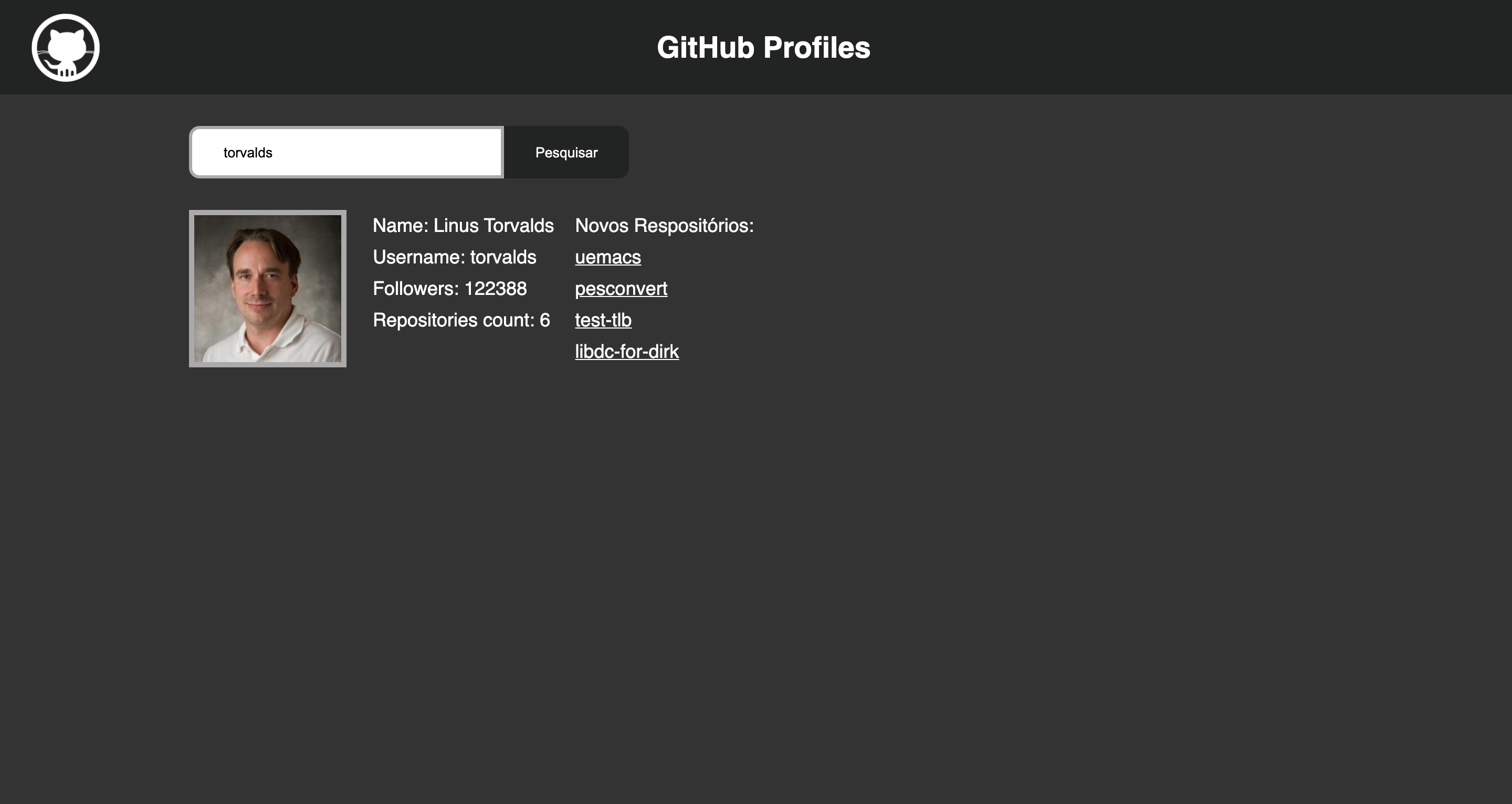 Layout GitHub Profiles