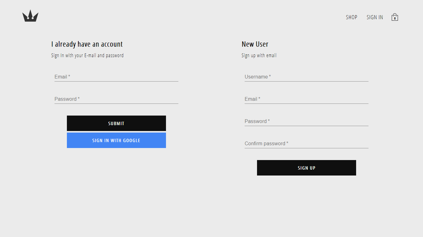 Authentication Page