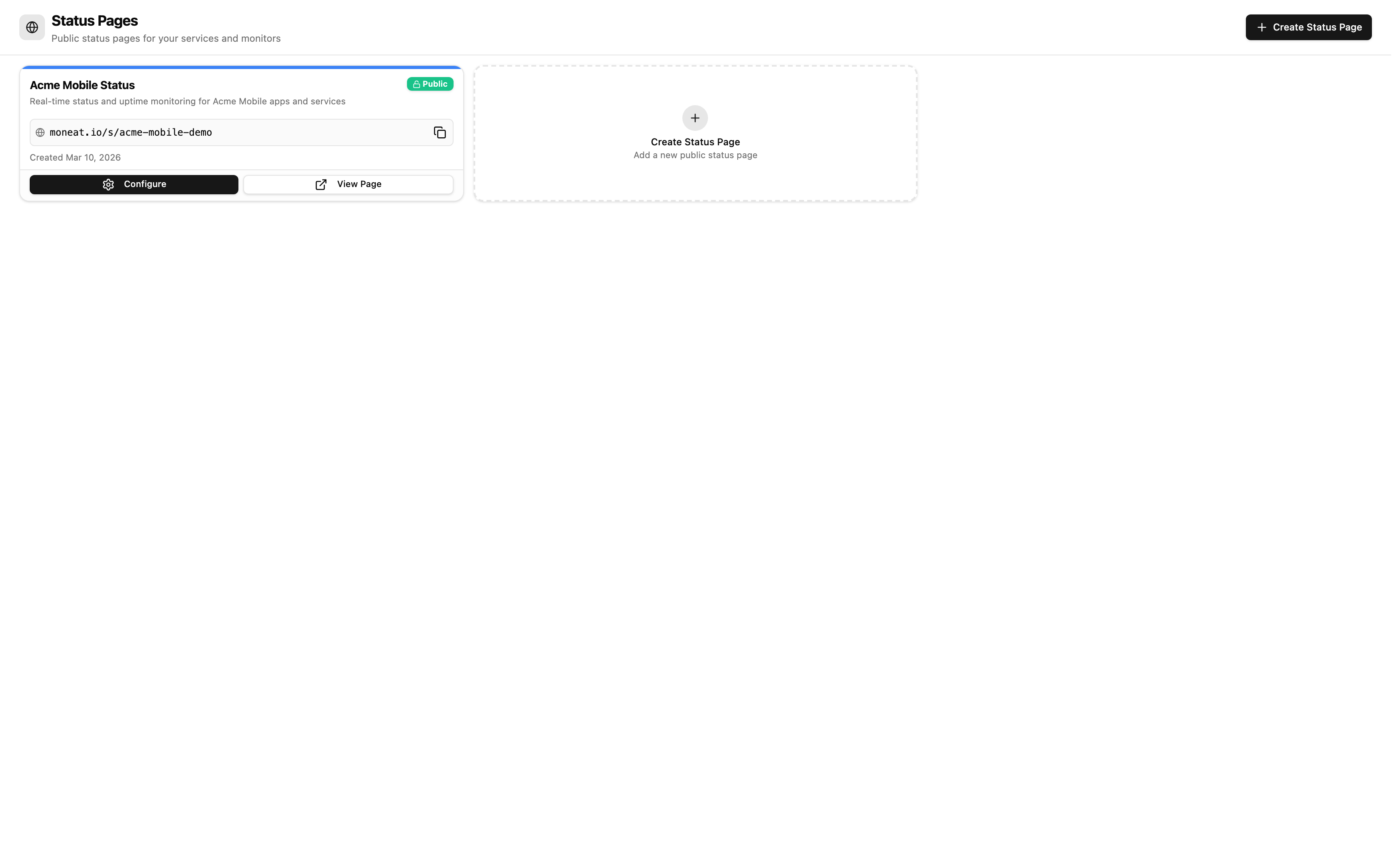 Status Pages