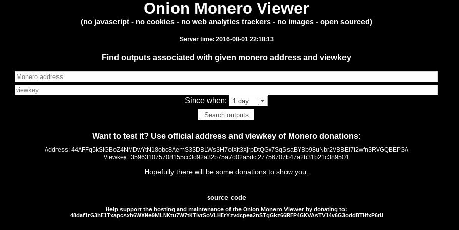 Onion Monero Viewer