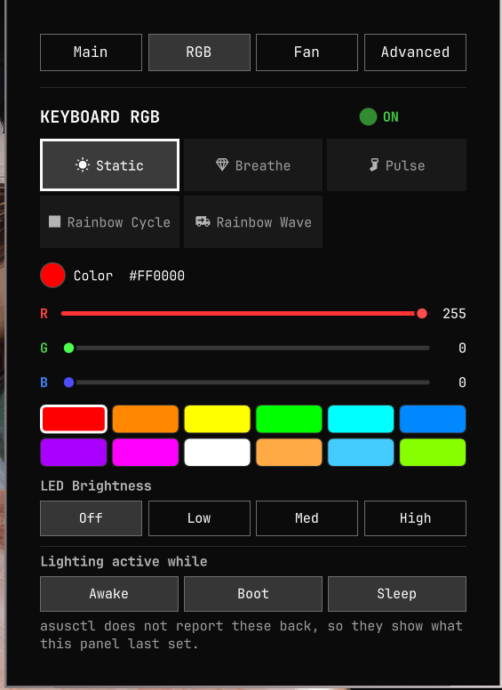 RGB tab