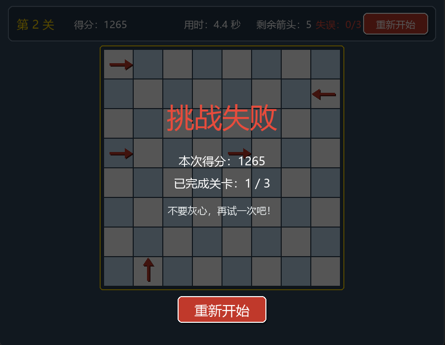 失败界面
