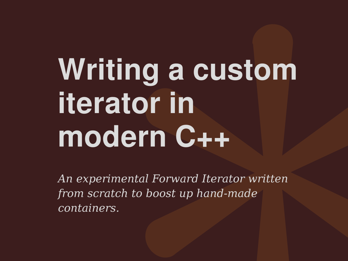 Writing A Custom Iterator In Modern C Internal Pointers