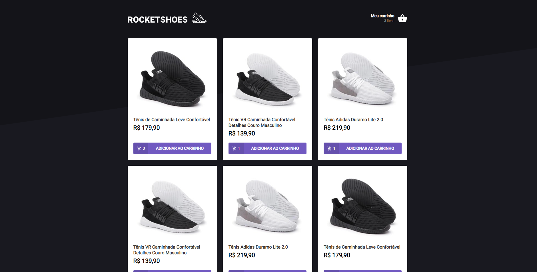 RocketShoes Home